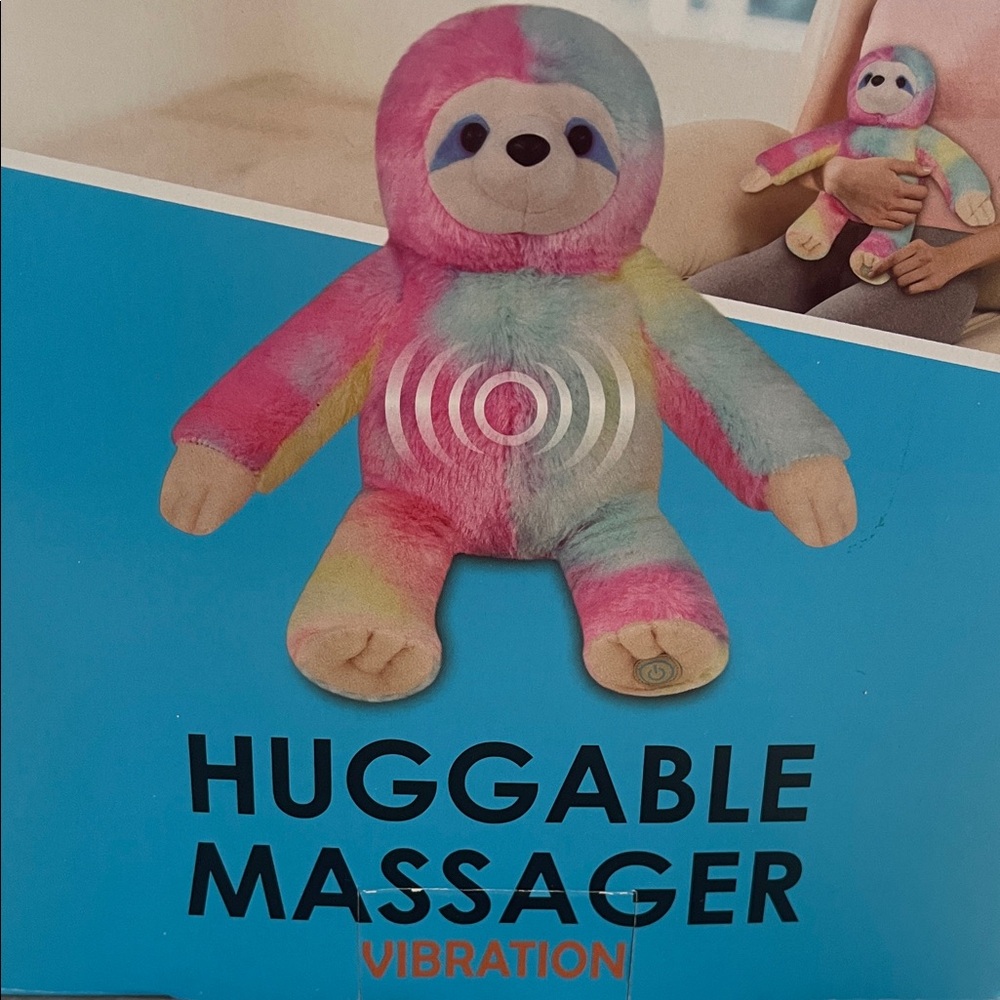 Colorful Sloth Huggable Massager super soft new never used